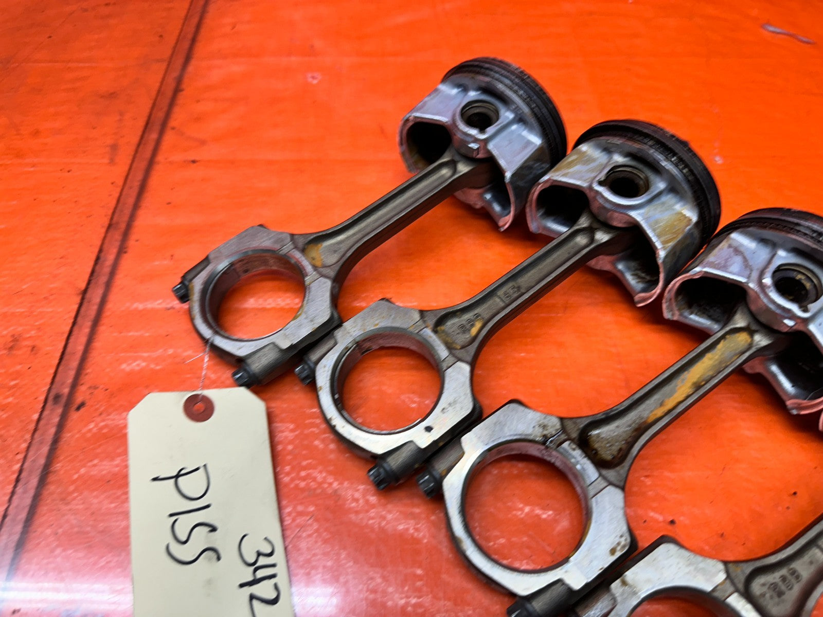 04-05 ACURA TSX 4D 2.4L K24A2 ENGINE PISTONS RODS SET OF 4 RBB OEM #34211