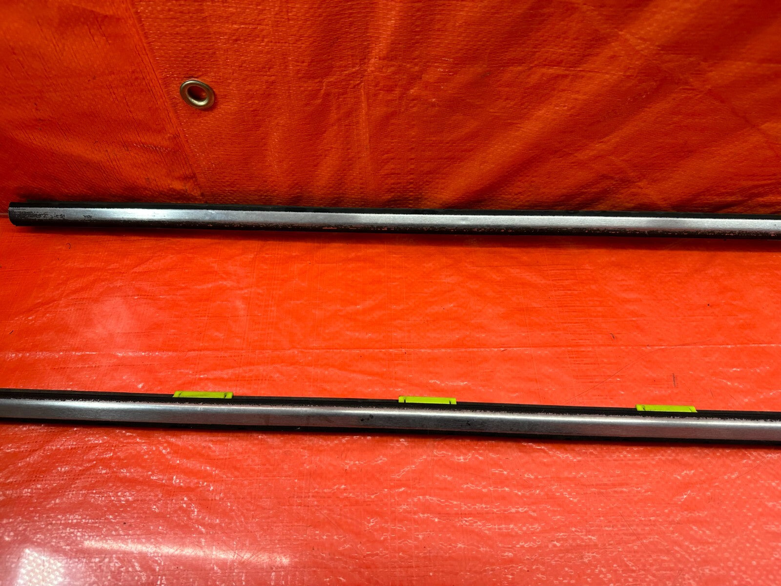 96 00 HONDA CIVIC COUPE HATCH EXTERIOR DOOR WINDOW GLASS TRIM SET LEFT RIGHT 2214