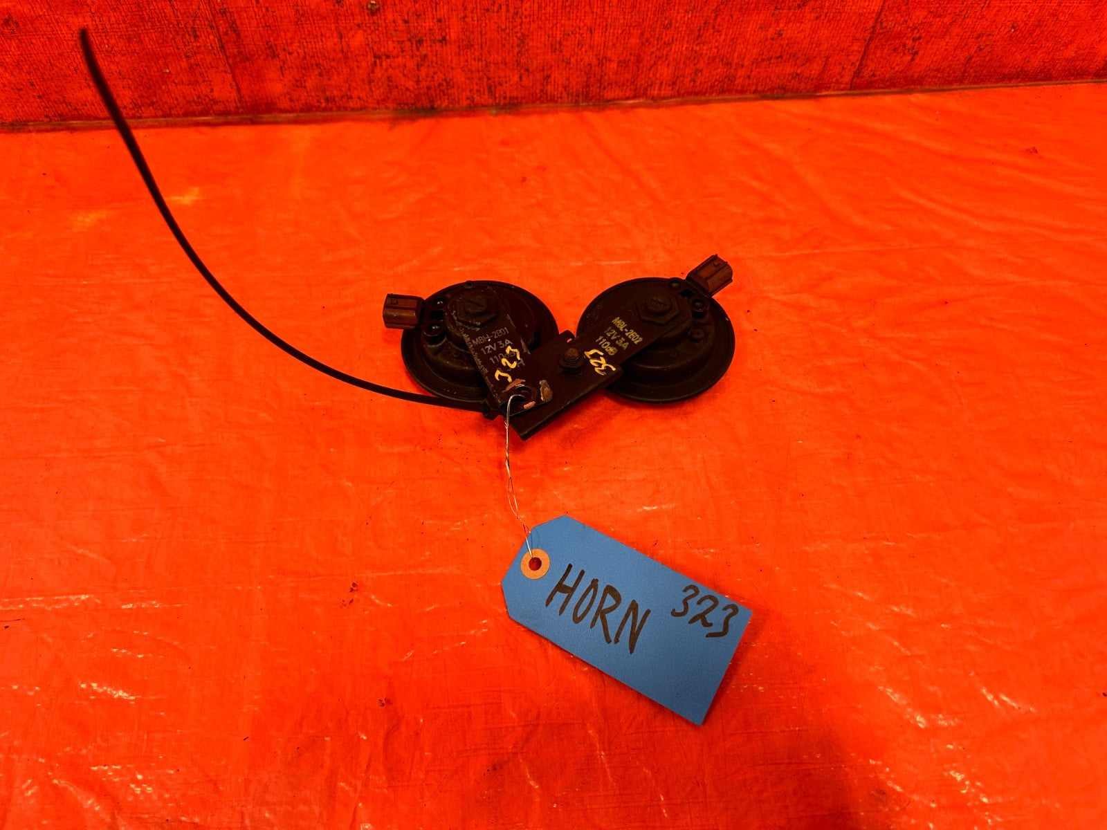 97 01 HONDA PRELUDE   HORN SET / HIGH AND LOW NOTE HORNS   OEM FACTORY #3230