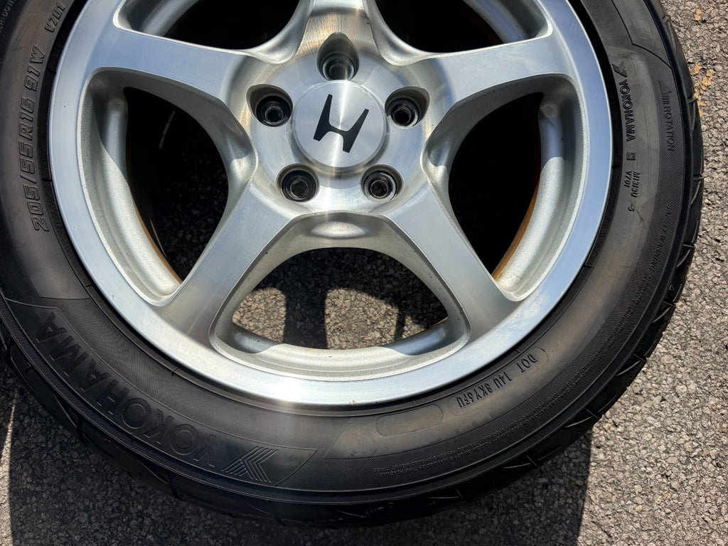 00 09 HONDA S2000   AP1 WHEELS RIMS W/ YOKOHOMA ADVAN FLEVA TIRES OEM #3374