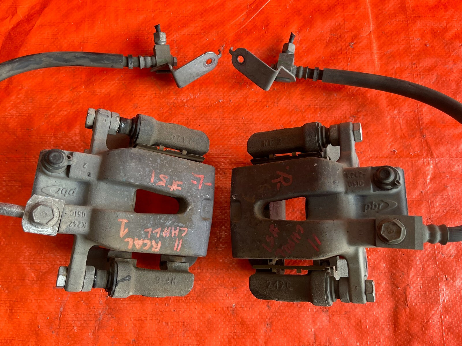09 18 DODGE CHALLENGER   5.7L R/T   REAR   RWD   BRAKE CALIPER SET   LEFT RIGHT 5
