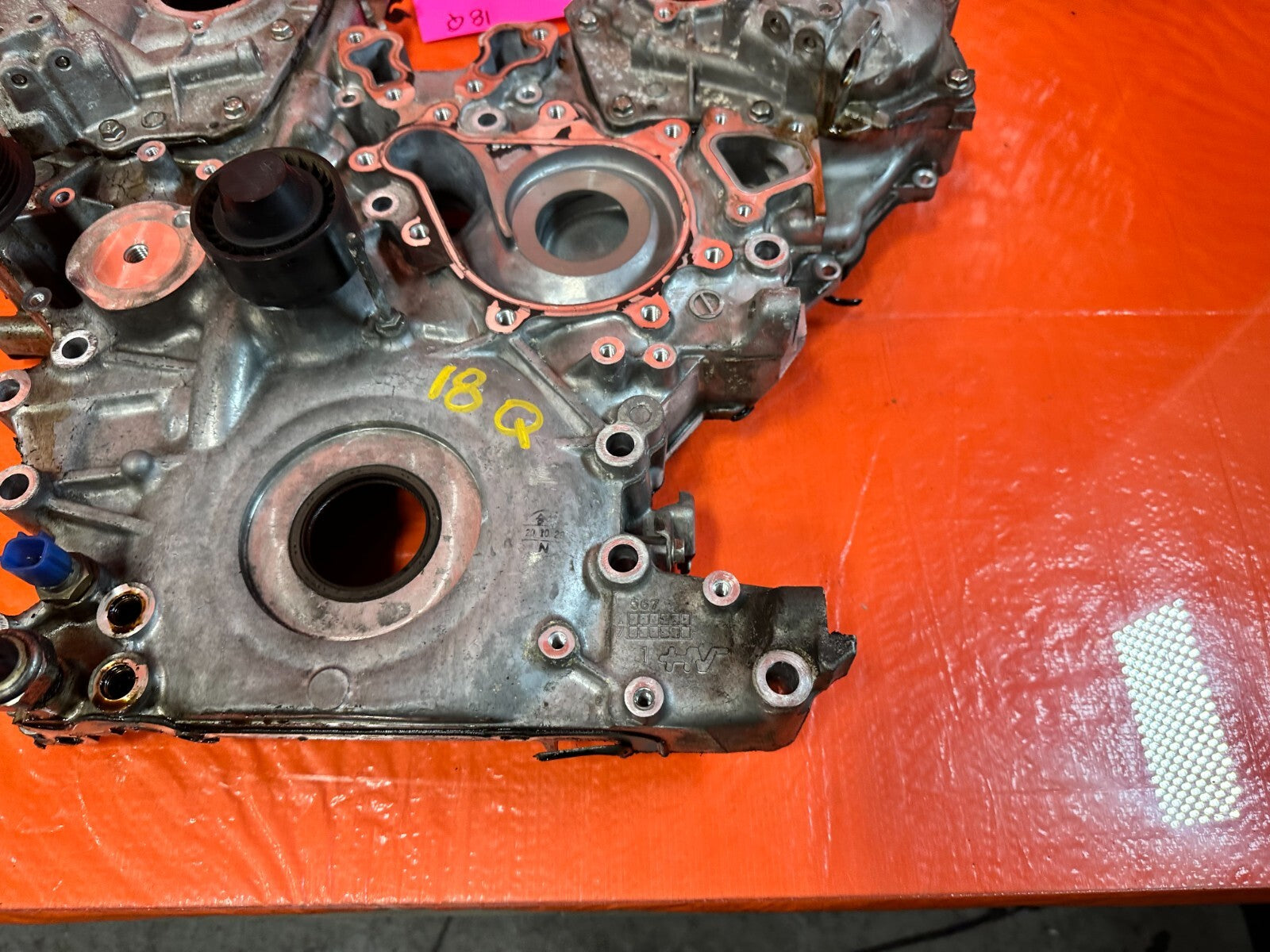 16 20 INFINITI Q50 & Q60   3.0L 300HP   TIMING CHAIN COVER CASE W/ L & R COVERS4