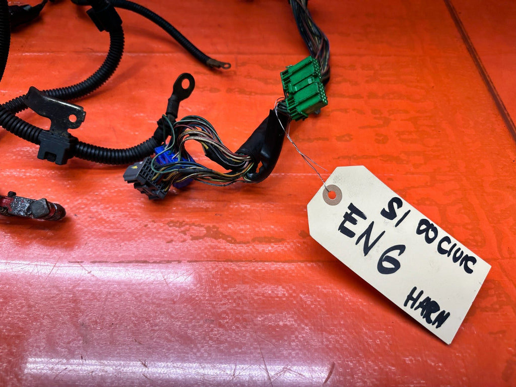 99 00 HONDA CIVIC SI 1.6L B16A2 B16 B16A ENGINE WIRE HARNESS OEM  MISSN 2 PLUGS1
