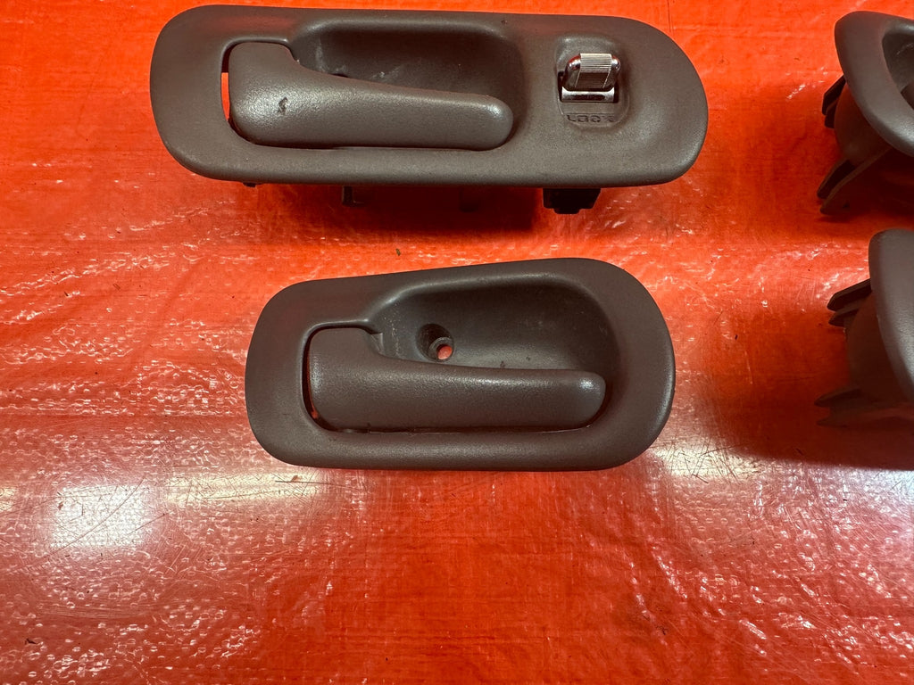 96 00 HONDA CIVIC SEDAN INTERIOR DOOR HANDLE SET LEFT RIGHT FRONT REAR GRAY OEM10