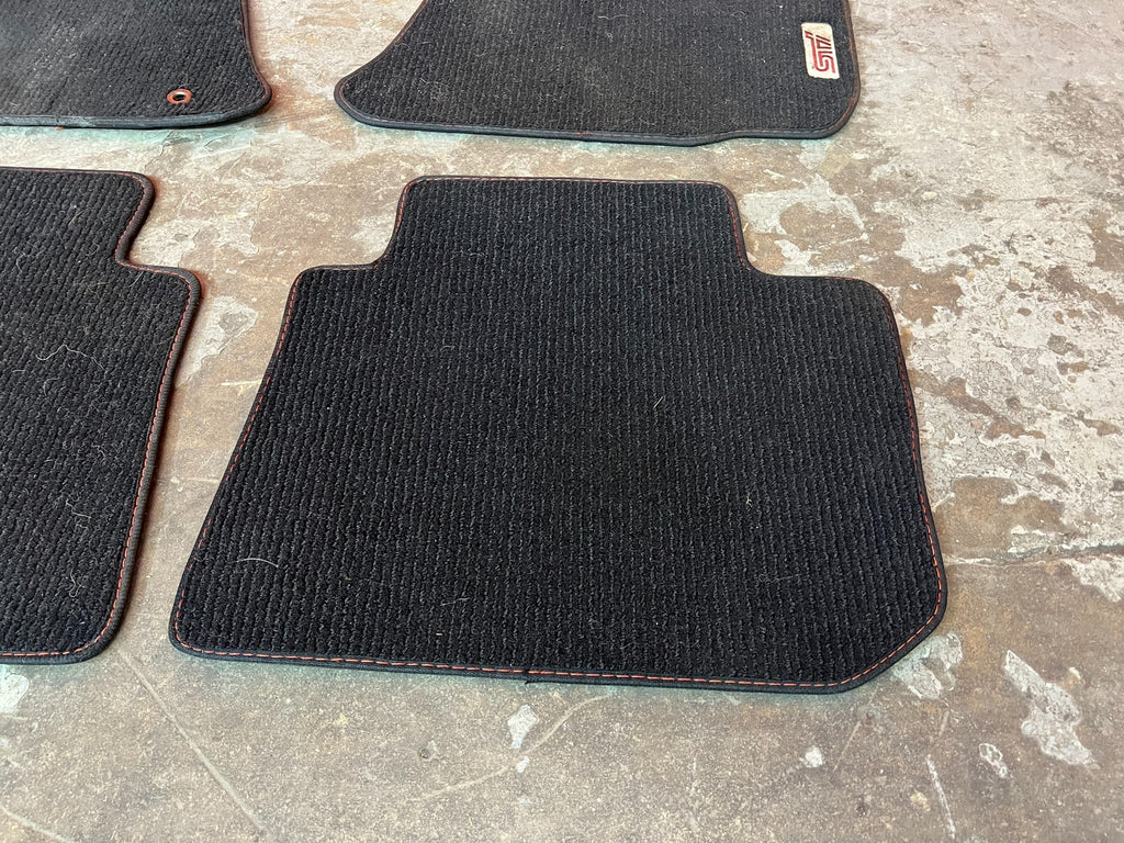 15 20 SUBARU WRX STI   FLOOR MAT SET   BLACK COLOR LEFT RIGHT FRONT REAR OEM 17010
