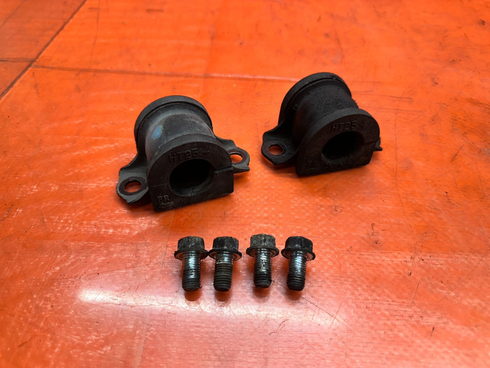 04-05 ACURA TSX 2.4L FRONT SWAY STABILIZER BAR MOUNT BRACKETS SET OEM #3384