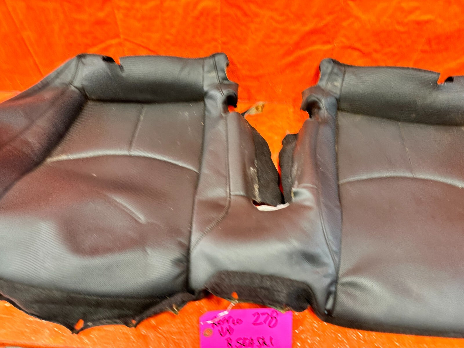 09 15 INFINITI G37 CONVERTIBLE   BLACK LEATHER REAR SEAT LOWER SKIN WRAP OEM 2788