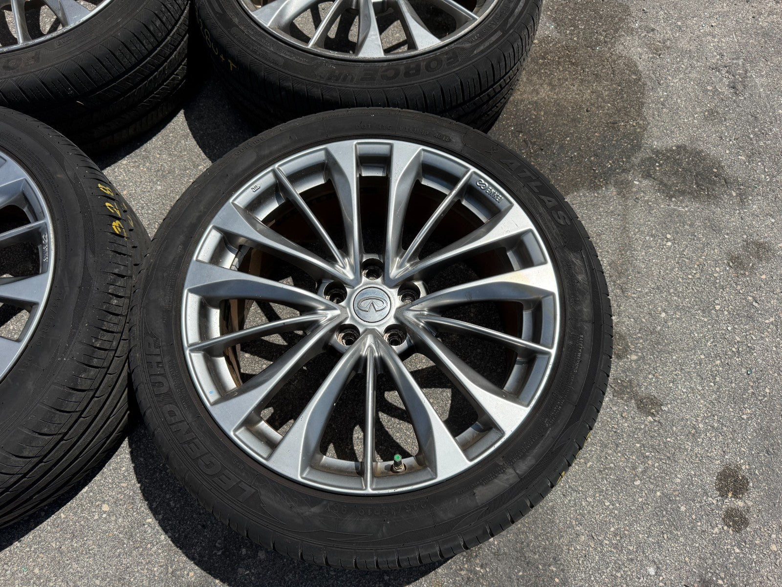 08 15 INFINITI G37 & Q60 SPORT MODEL 19 INCH 15 SPOKE ENKEI WHEELS RIMS OEM #3281
