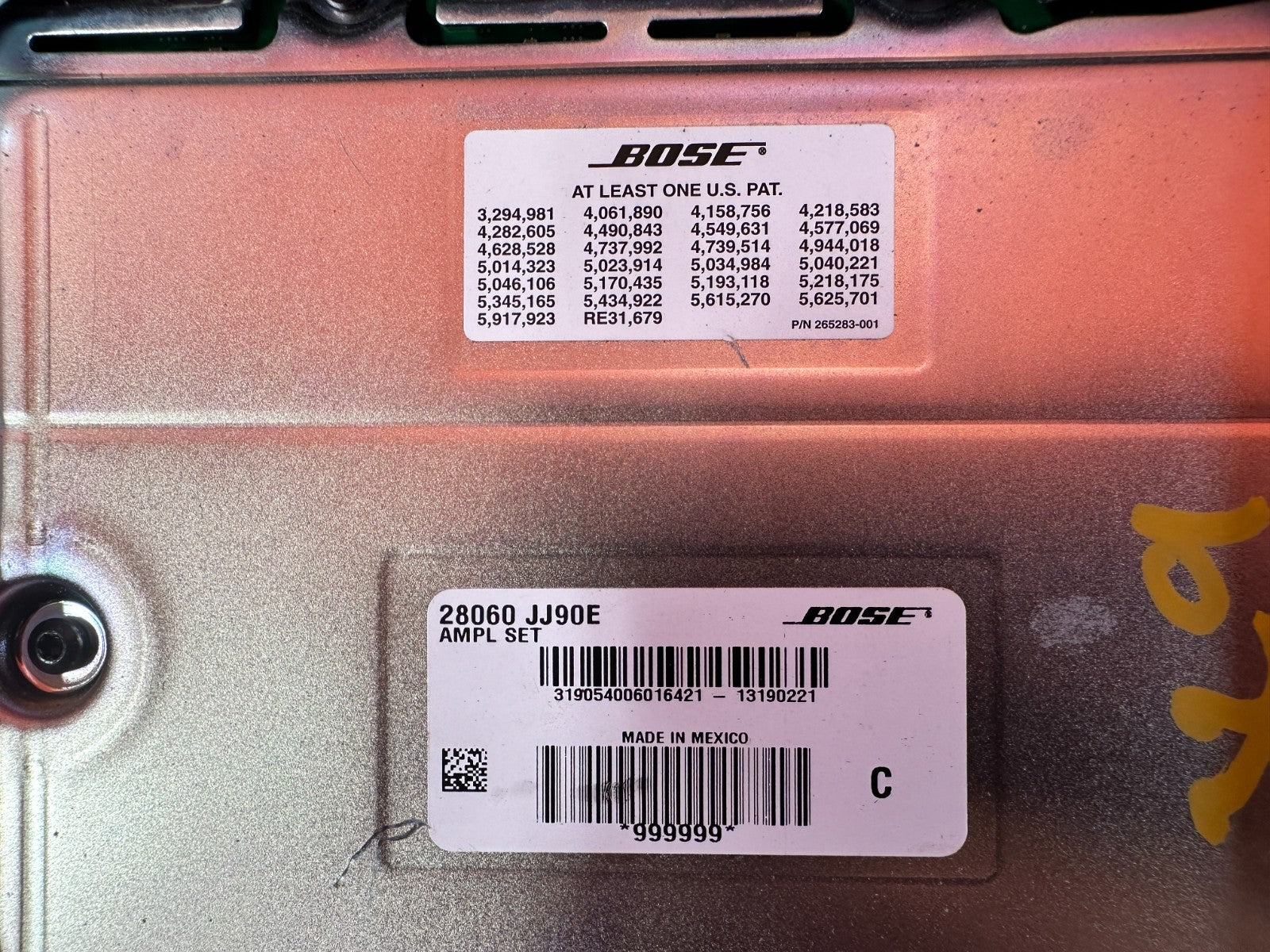2009 2015 INFINITI Q60 G37 CONVERTIBLE BOSE AUDIO AMPLIFIER AMP OEM #3295