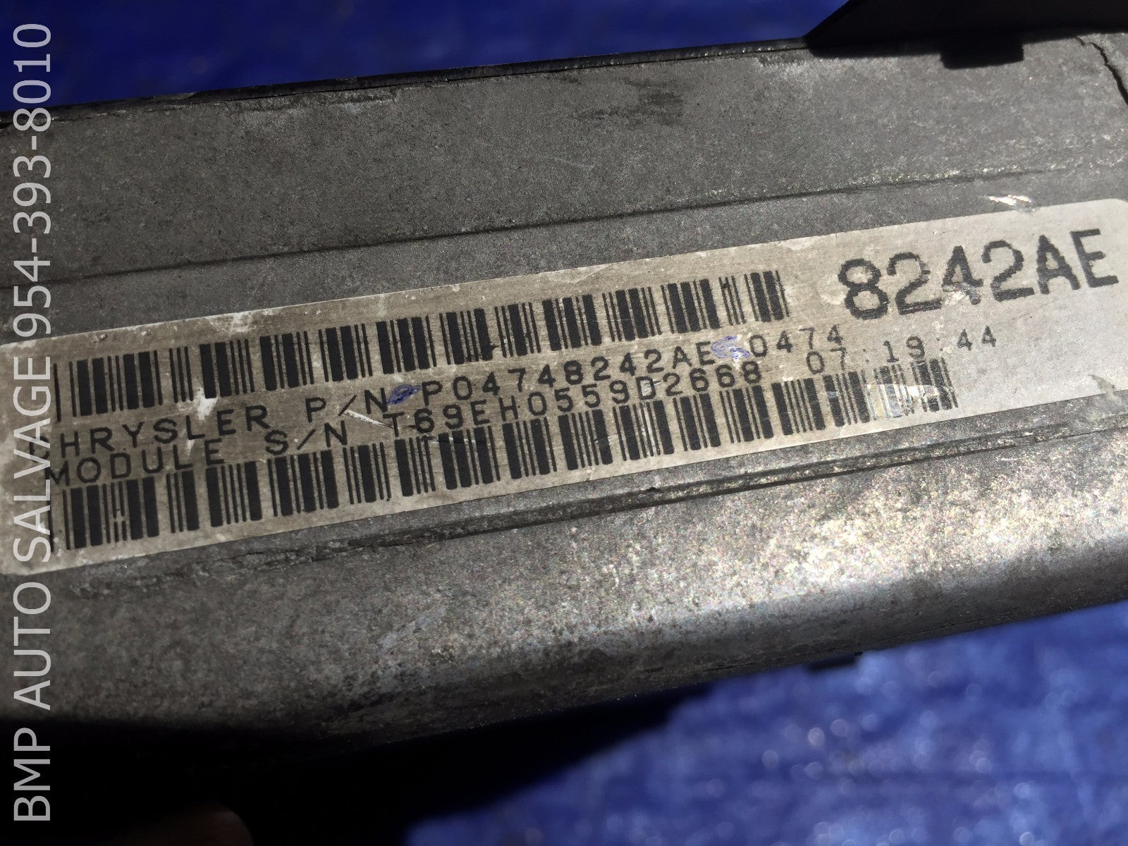 OEM 1999 DODGE CARAVAN ECU P04748242AE ENGINE COMPUTER BRAIN ECM #11121