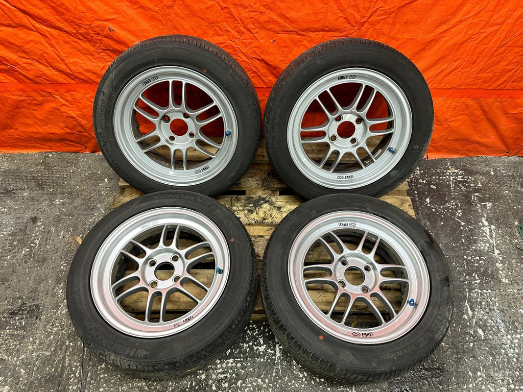 ENKEI RPF1 15x7 +41 4x100 WHEELS RIMS SET HONDA CIVIC INTEGRA MIATA CIVIC DEL SO1
