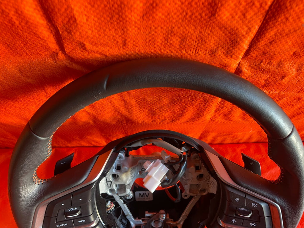 2021 SUBARU CROSSTREK STEERING WHEEL W/ ORANGE STITCHING   PREMIUM MODEL OEM #724