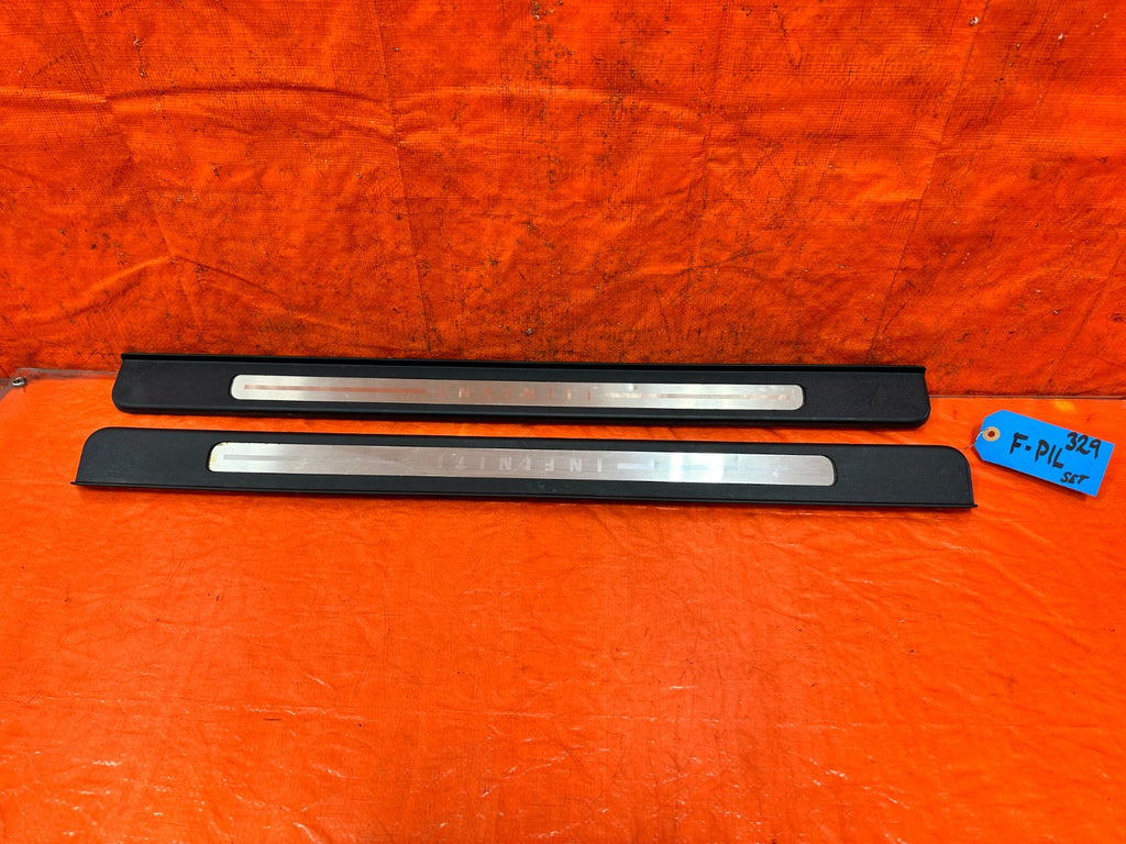 09 15 INFINITI G37 CONVERTIBLE LEFT AND RIGHT FLOOR PILLARS SCUFF PLATE SET 3292
