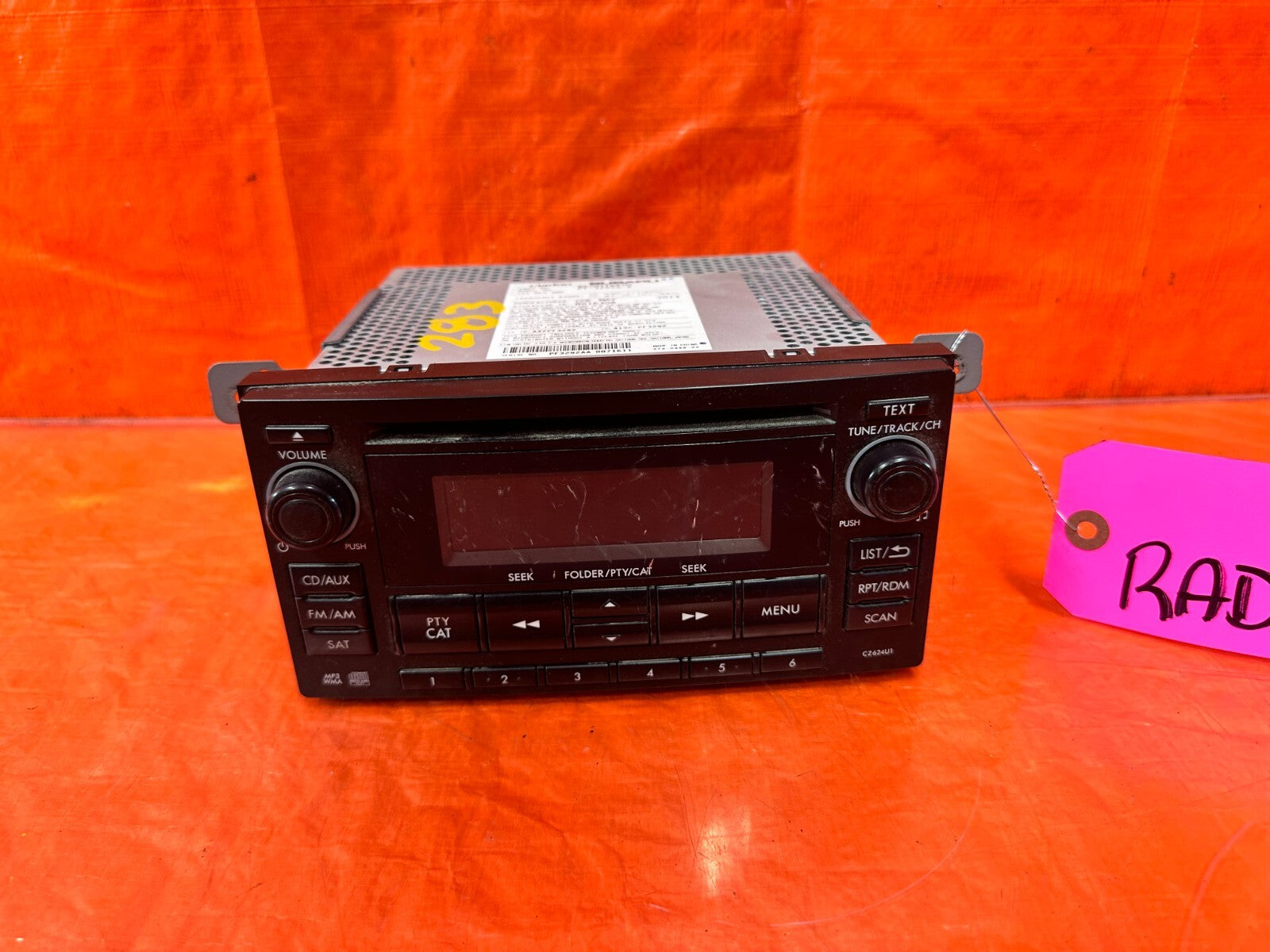 11 14 SUBARU WRX & STI   RADIO STEREO CD PLAYER   86201FG620   OEM FACTORY #2834