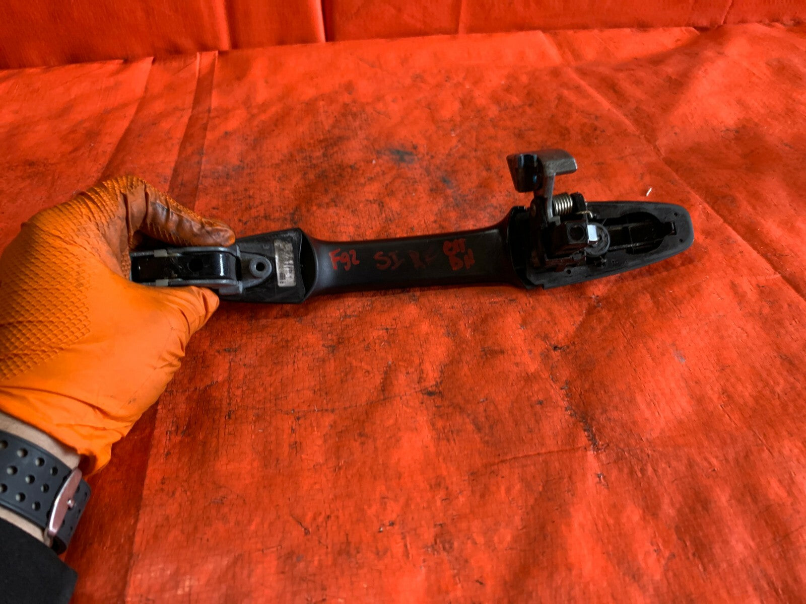 OEM 2008 08 HONDA CIVIC SI COUPE   PASSENGER RIGHT EXTERIOR DOOR HANDLE BLACK OE4