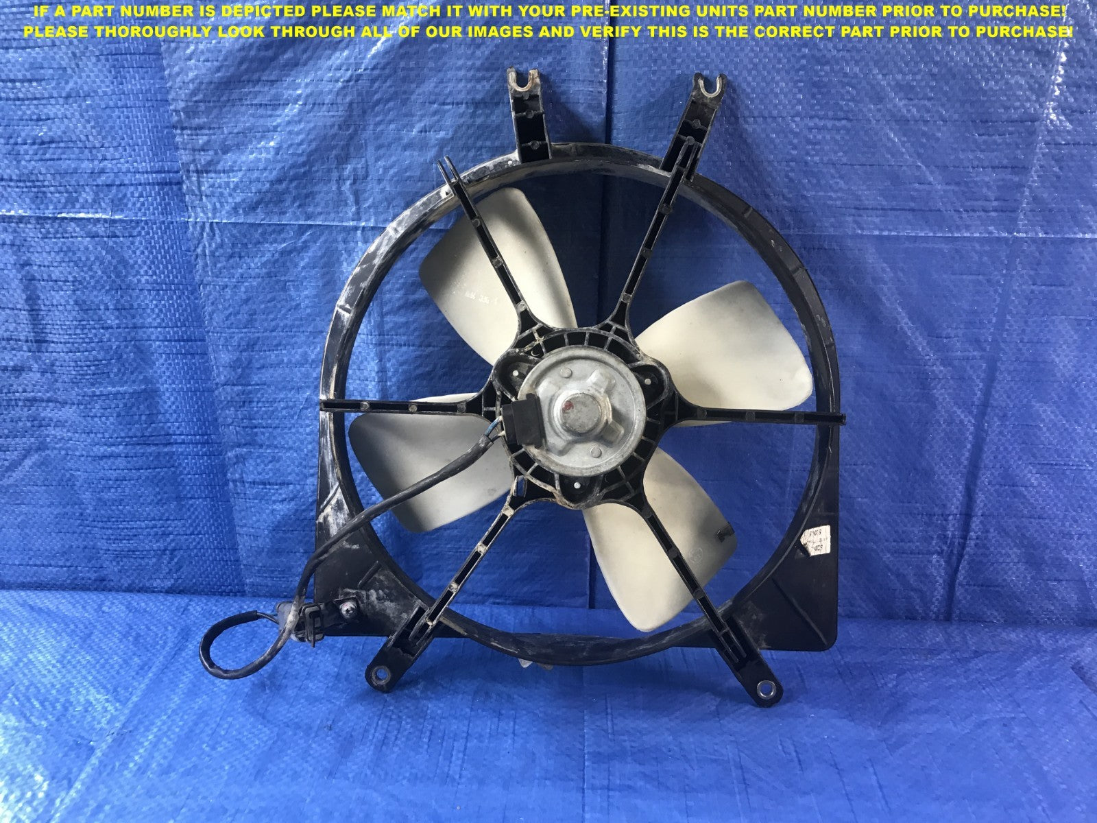 AFTERMARKET 1999   2000 HONDA CIVIC RADIATOR COOLING FAN ASSEMBLY0