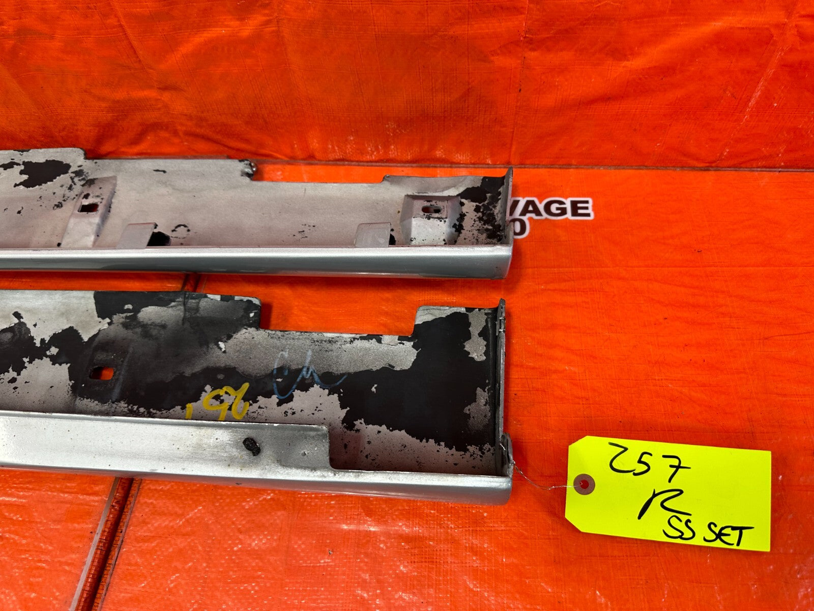 92 95 HONDA CIVIC 2D COUPE LEFT & RIGHT SIDE SKIRTS ROCKER MOLDING TRIM OEM #25713