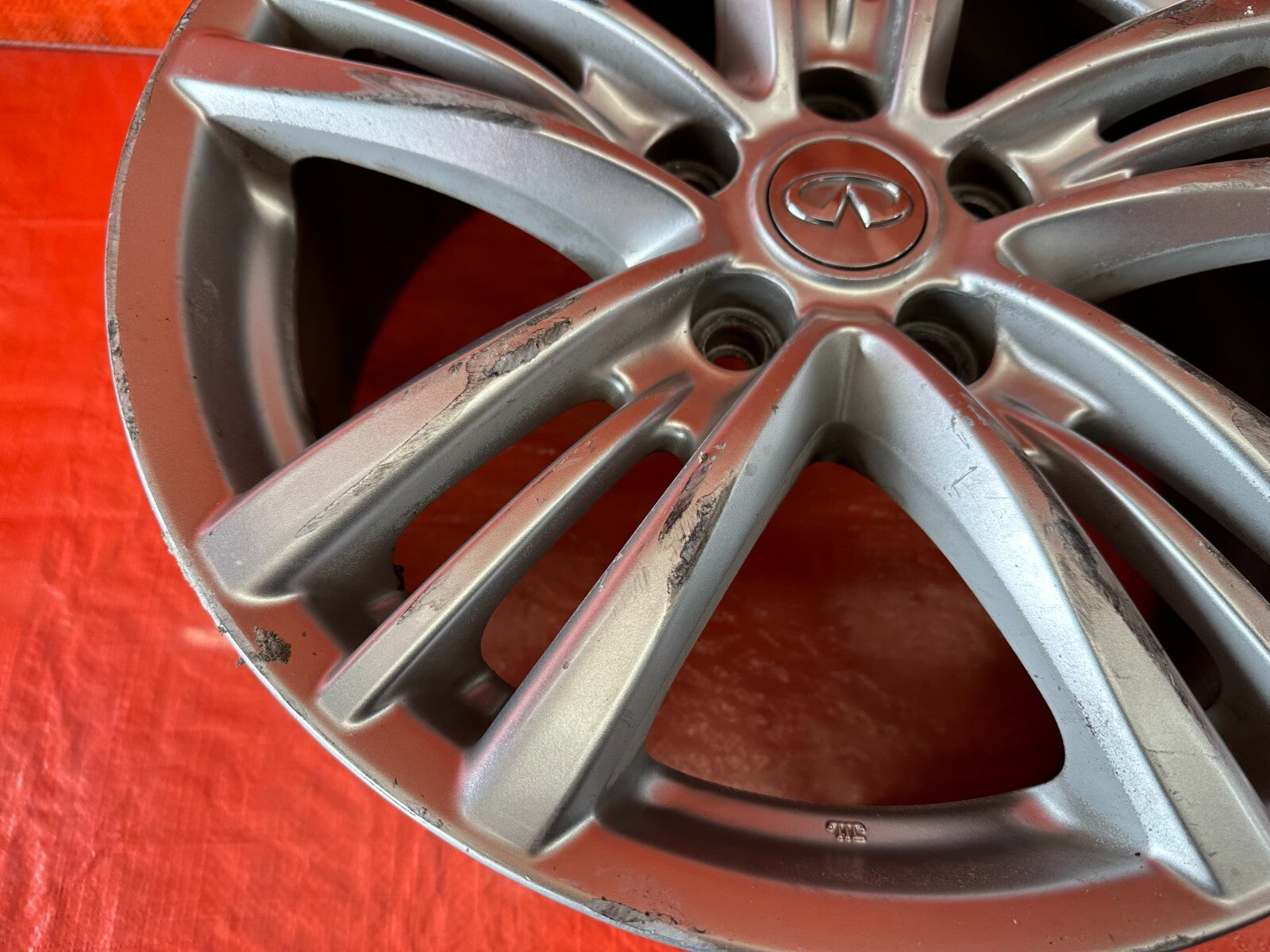 09 13 INFINITI G37 SEDAN   FACTORY WHEEL RIM   5 SPOKE   17x7.5   +45 OEM #238 12