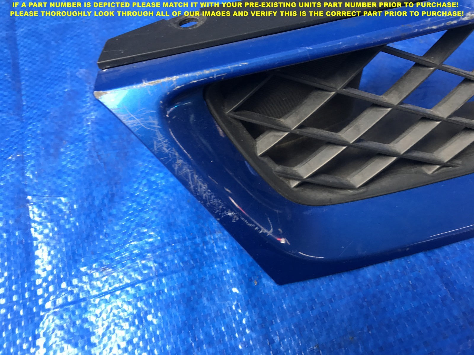 OEM 2006 2007 06 07   SUBARU WRX STI   PASSENGER RIGHT   GRILLE   BLUE COLOR3