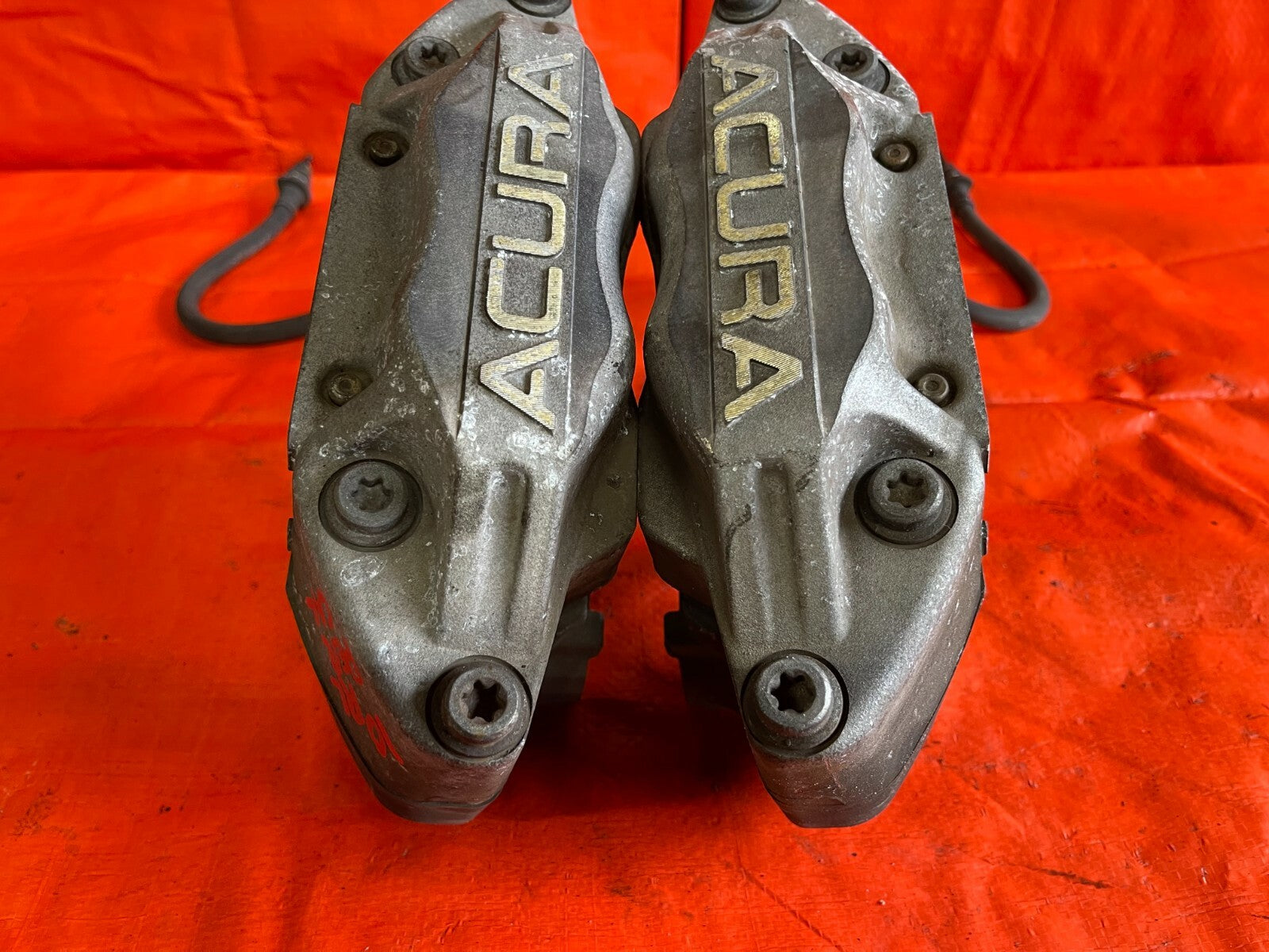 05 12 ACURA RL   4 PISTON BIG BRAKE CALIPER SET   CALIPERS LEFT RIGHT   OEM OE4