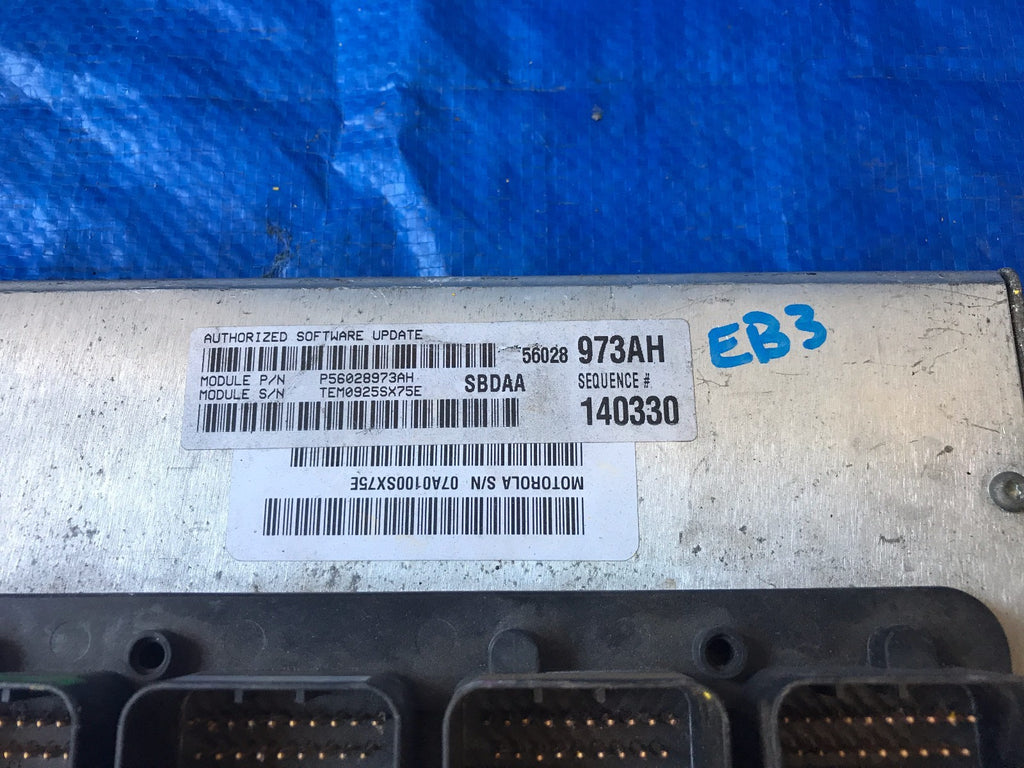 OEM 2005 05 DODGE DURANGO ENGINE COMPUTER ECU ECM EBX   56028 973AH1