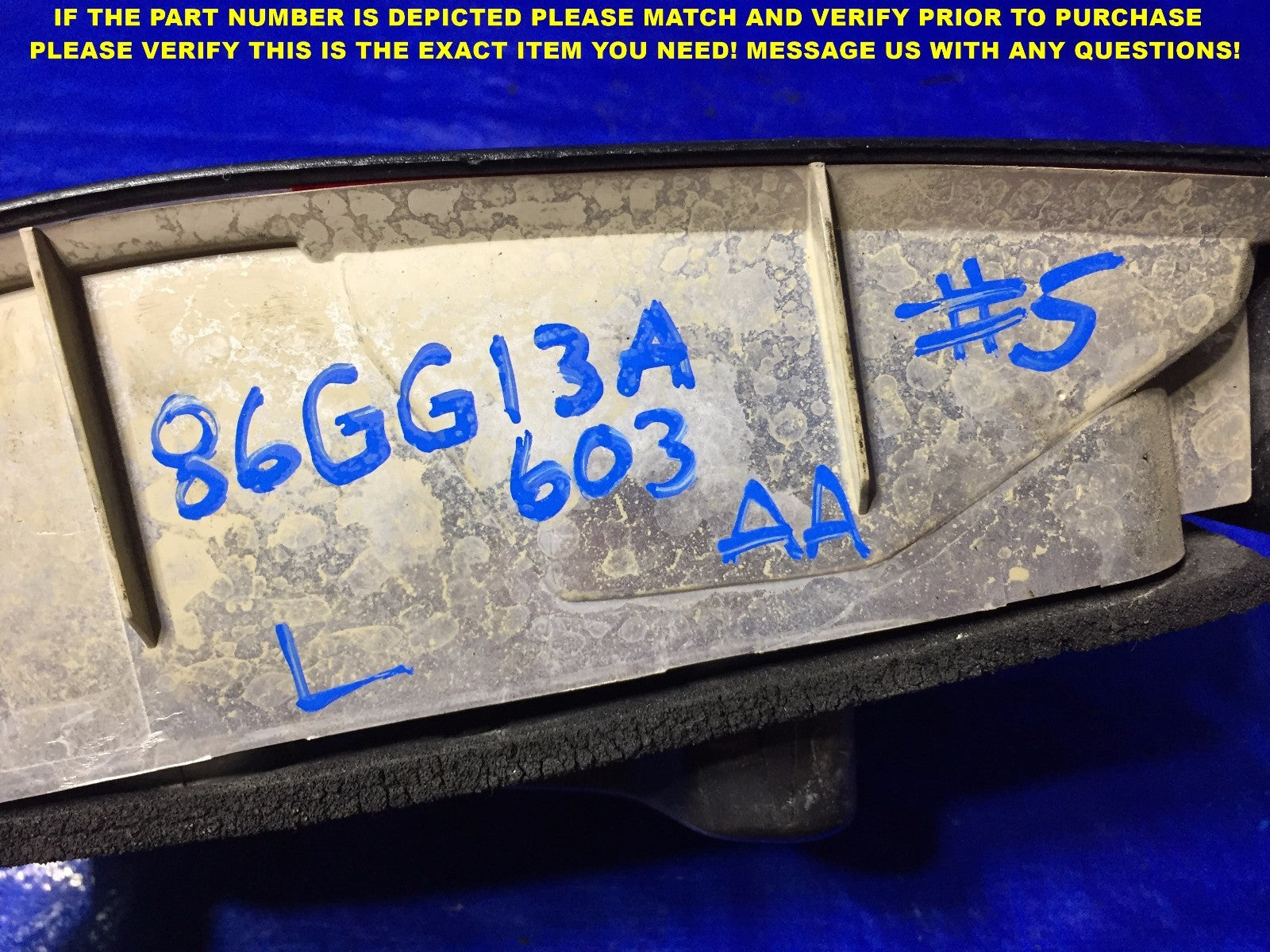 OEM 1988 1989 FORD MERKUR SCORPIO DRIVER LEFT TAIL LIGHT 88 89 86GG 13A603 AA5
