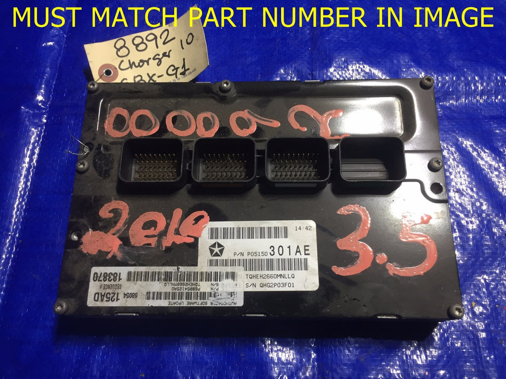 OEM 2010 DODGE CHARGER ENGINE COMPUTER ECU ECM EBX BRAIN 68054125AD P68054125AD0