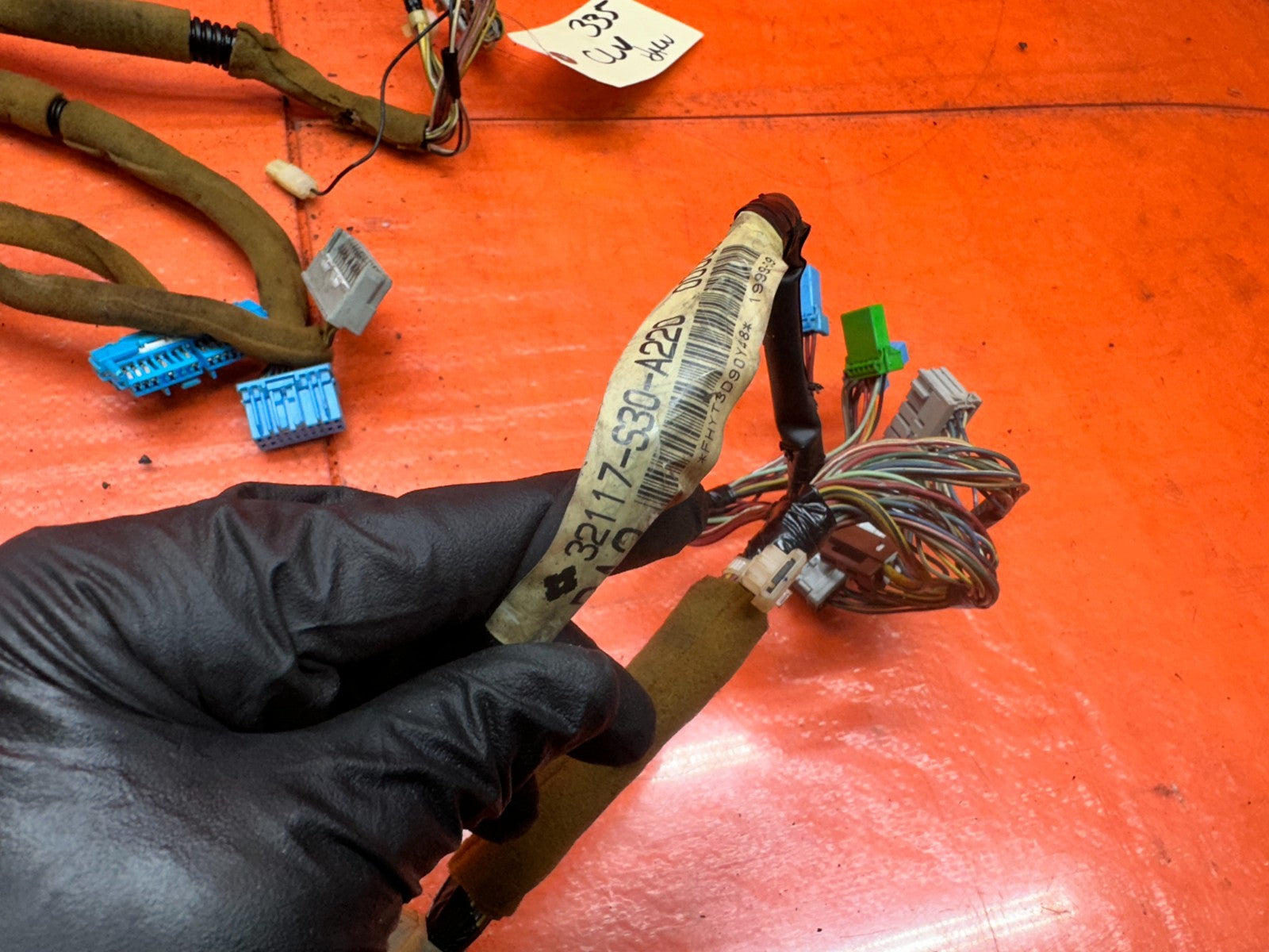 97 01 HONDA PRELUDE 2.2L MANUAL INSTRUMENT GAUGE CLUSTER WIRING HARNESS #33515