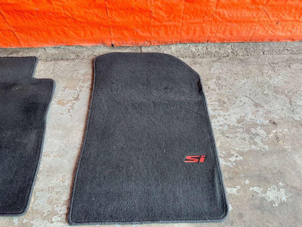 06 11 HONDA CIVIC SI 2D COUPE FLOOR MAT SET BLACK LEFT RIGHT FRONT REAR OEM #2375