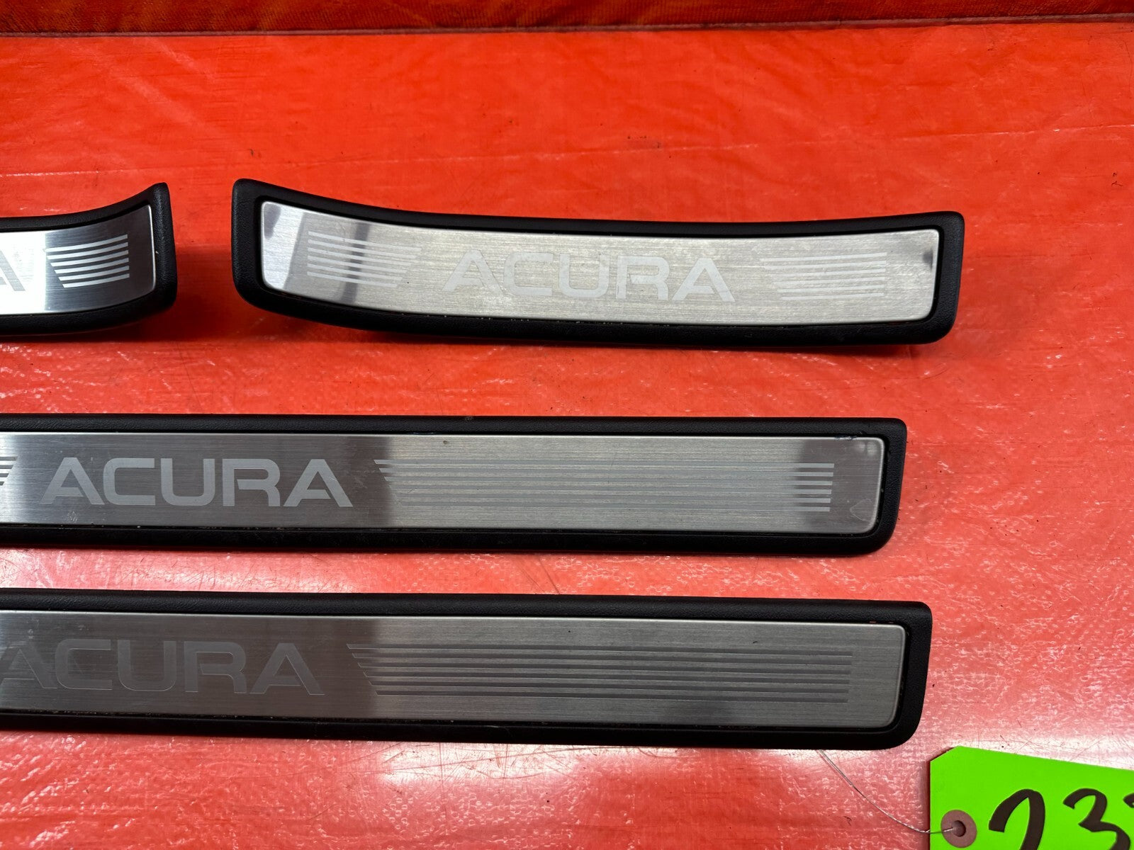 09 14 ACURA TSX   FLOOR PILLAR SCUFF PLATE SET LEFT RIGHT FRONT REAR   OEM #2333