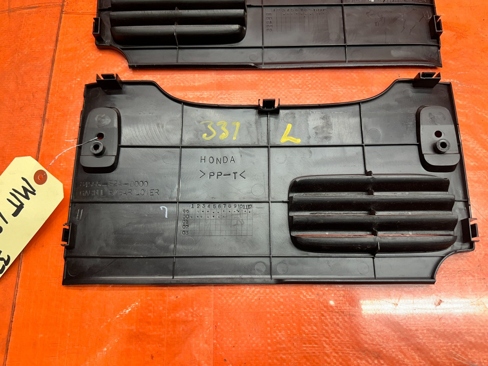 00-09 HONDA S2000 AP1 AP2 REAR CARGO TRAY HOOK TRIM COVER BEZEL OEM #3377