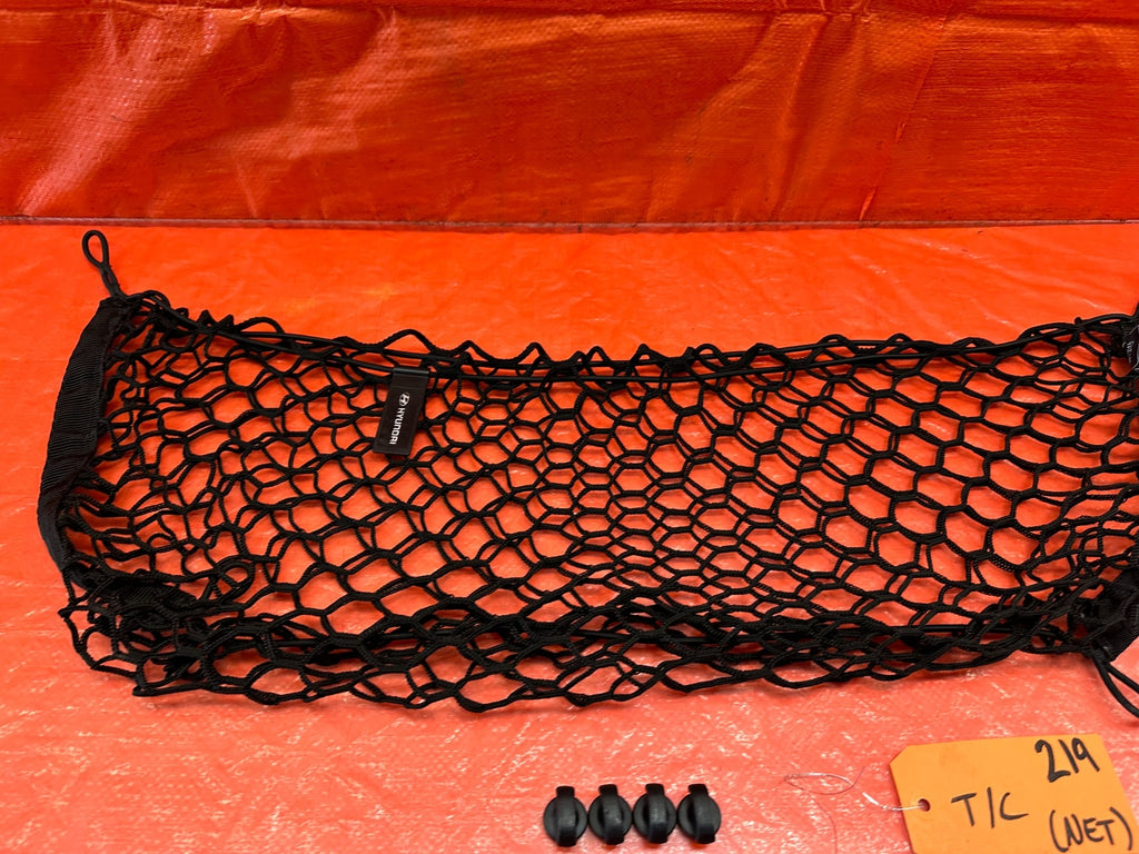 10 16 HYUNDAI GENESIS COUPE   REAR TRUNK / CARGE NET W/ 4 MOUNTING CLIPS OEM 2198