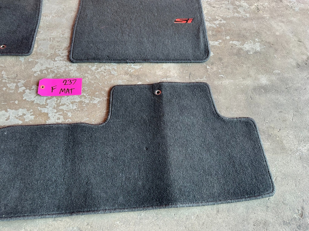 06 11 HONDA CIVIC SI 2D COUPE FLOOR MAT SET BLACK LEFT RIGHT FRONT REAR OEM #23711