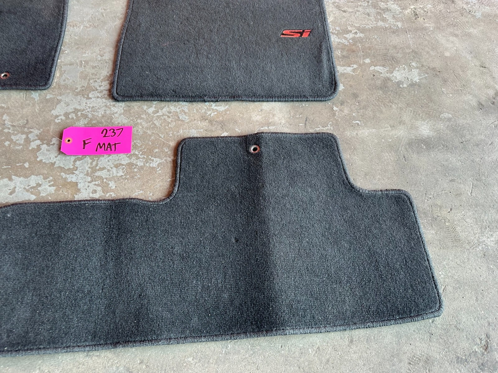 06 11 HONDA CIVIC SI 2D COUPE FLOOR MAT SET BLACK LEFT RIGHT FRONT REAR OEM #23711