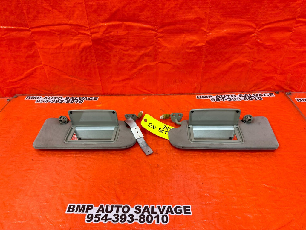 08 15 INFINITI G37 & Q60    LEFT AND RIGHT SUN VISORS PAIR SET OEM FACTORY #24517