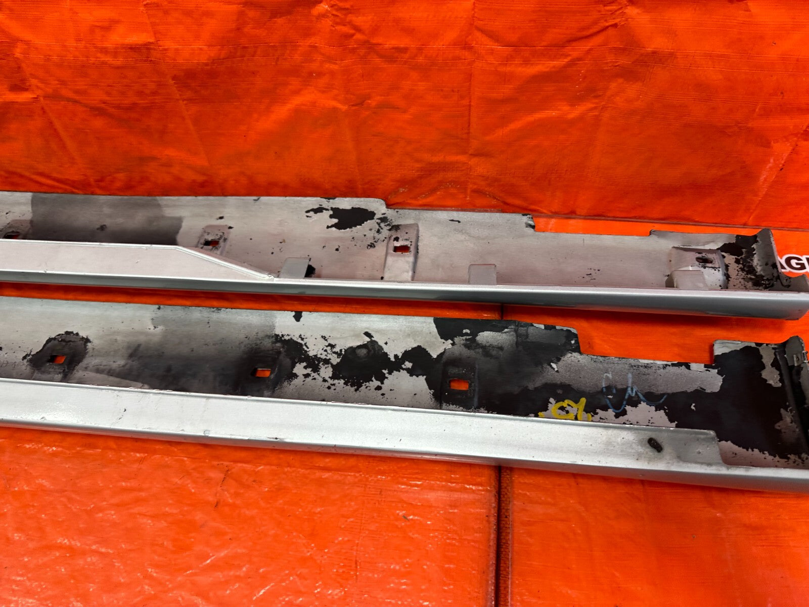 92 95 HONDA CIVIC 2D COUPE LEFT & RIGHT SIDE SKIRTS ROCKER MOLDING TRIM OEM #25714