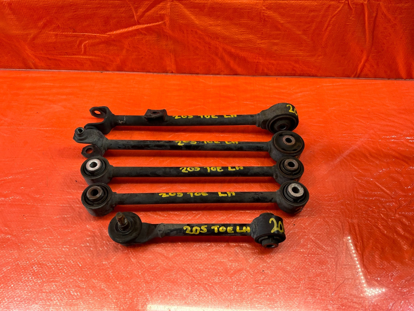 04 08 ACURA TSX   DRIVER LEFT REAR   LOWER CONTROL ARM SET OF 5   ALL ARMS #2050