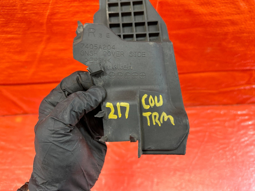 08 15 LANCER EVOLUTION X EVO 10   PASSENGER RIGHT WIPER COWL TRIM   OEM #21711