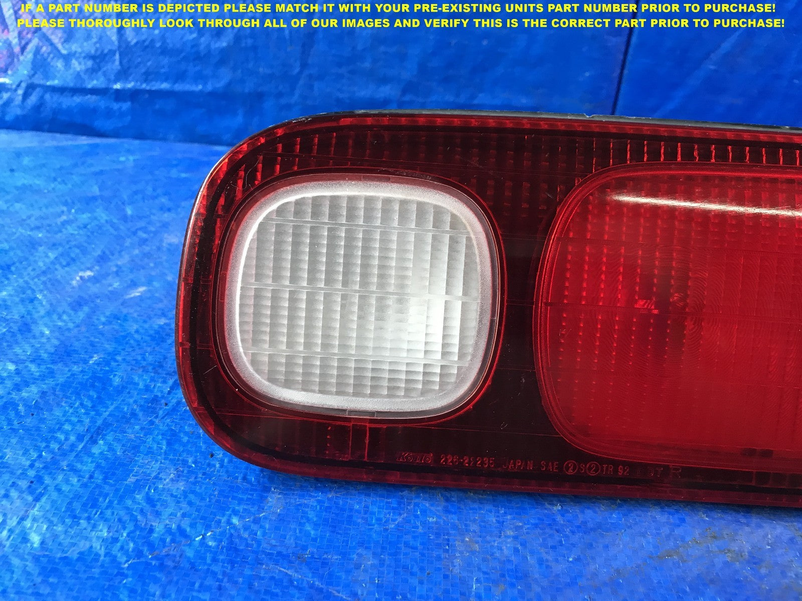 OEM 1998 1999 2000 2001 ACURA INTEGRA SEDAN PASSENGER RIGHT TAIL LIGHT R RH    2