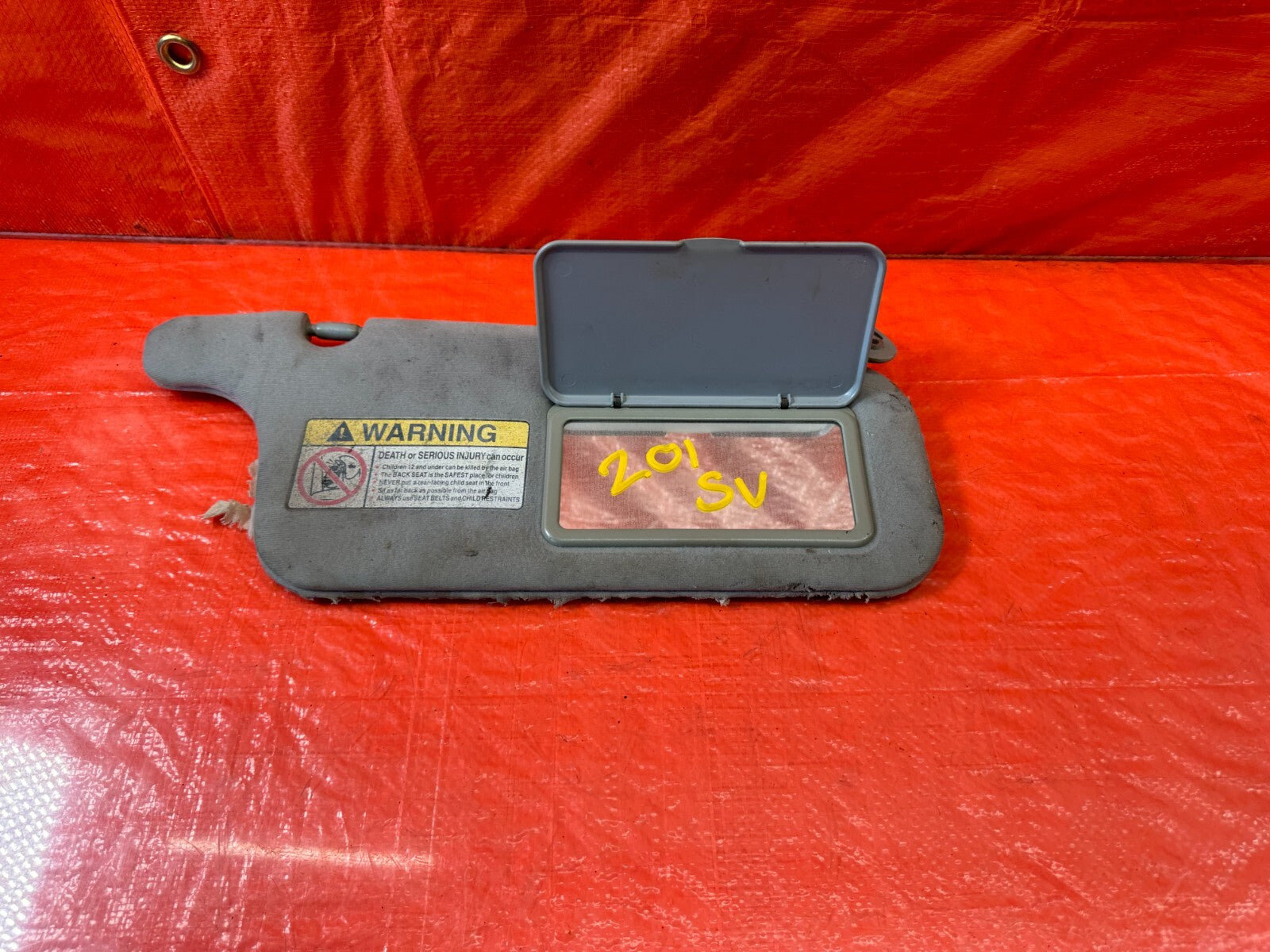 96 00 HONDA CIVIC   SUN VISOR   PASSENGER RIGHT SIDE   GRAY   OEM #201    WEAR10