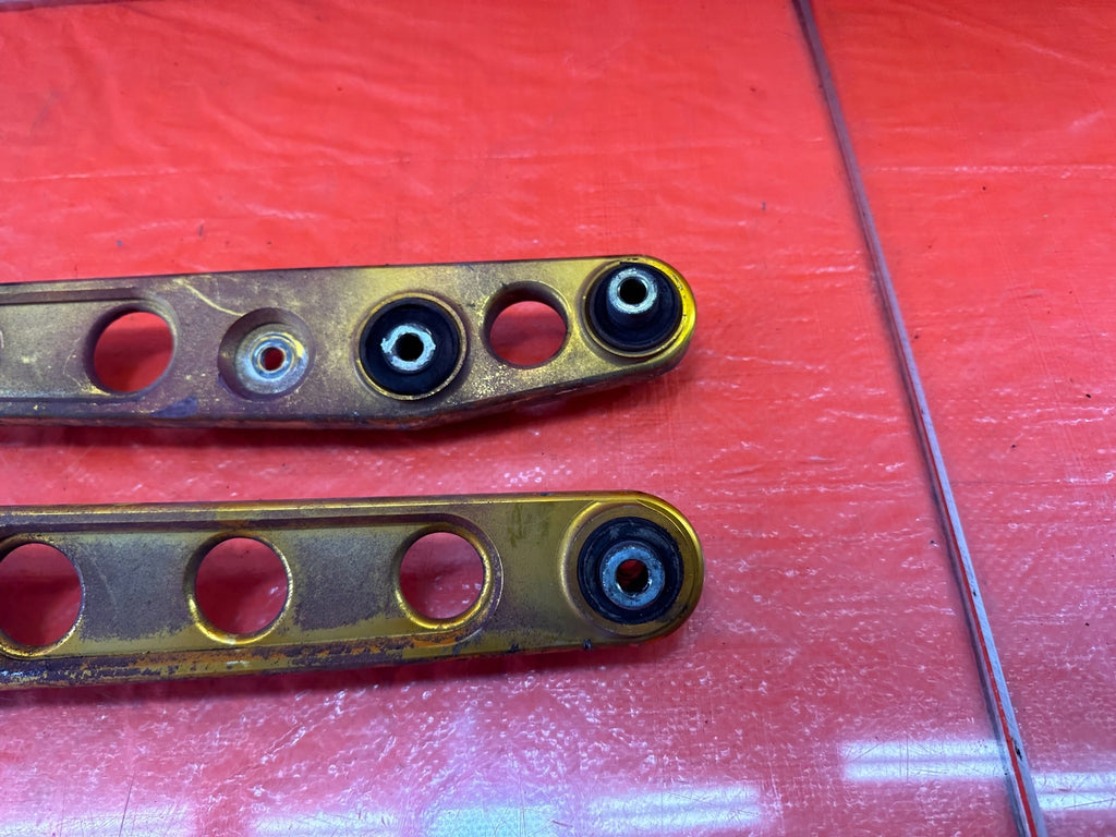 96 00 HONDA CIVIC   ALUMINUM REAR LOWER CONTROL ARMS GOLD COLOR   #2024