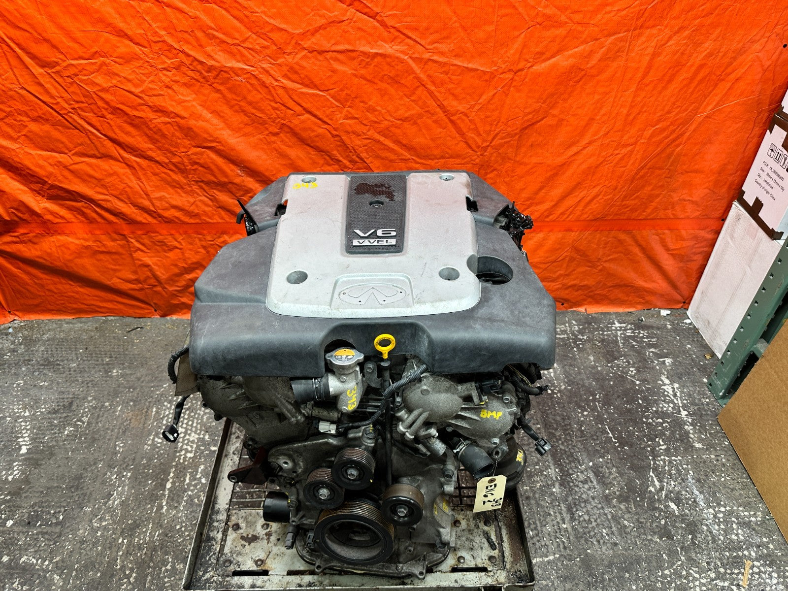 09-13 INFINITI G37 & MORE MODELS - VQ37VHR RWD ENGINE MOTOR LONG BLOCK - 62K MLS0
