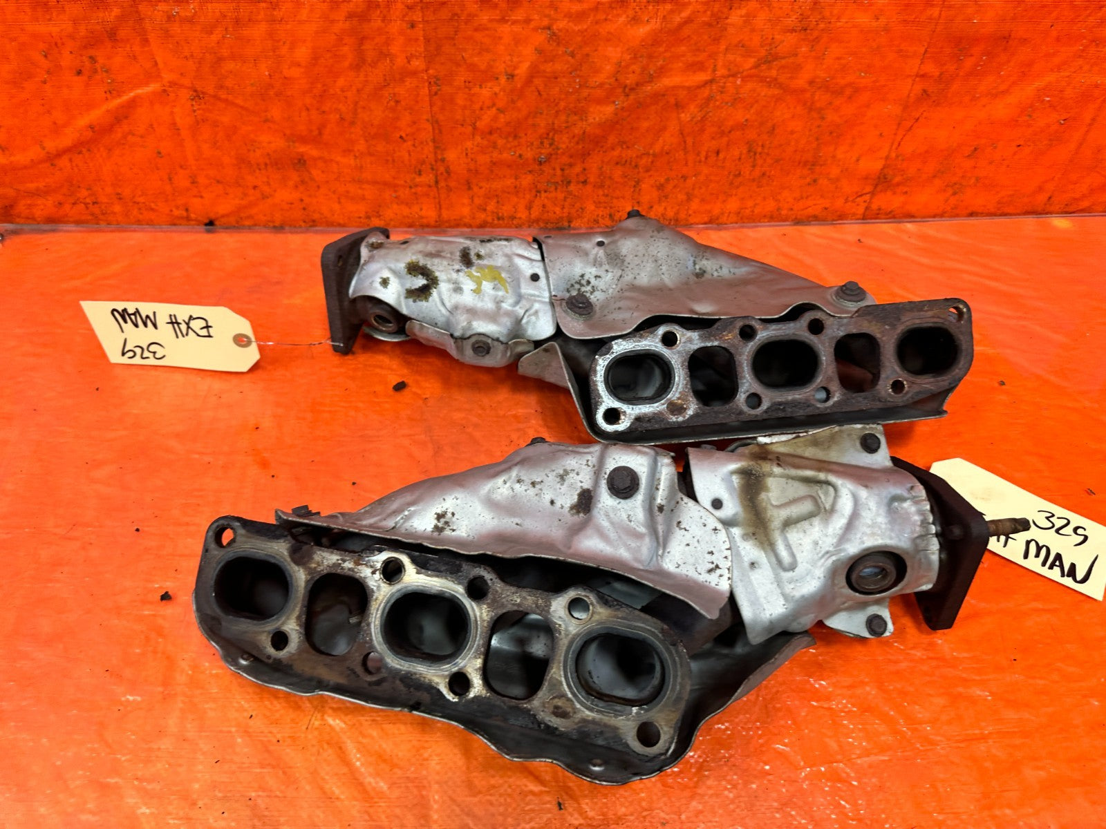 08 15 INFINITI G37 Q60 3.7L EXHAUST MANIFOLDS HEADERS LEFT RIGHT SET #32913