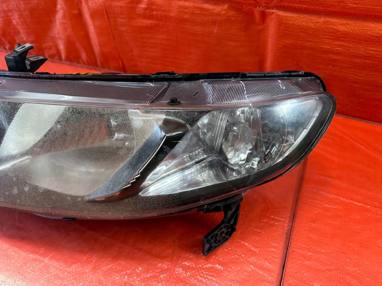 06 08 HONDA CIVIC SEDAN   LEFT & RIGHT AFTERMARKET BLACK HOUSING HEADLIGHTS #22016