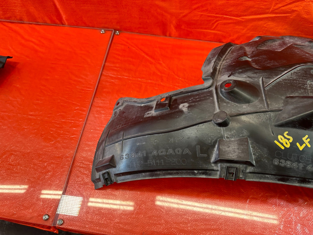 14 20 INFINITI Q50   FENDER LINER LEFT FRONT   REAR PORTION ONLY   OEM #1857