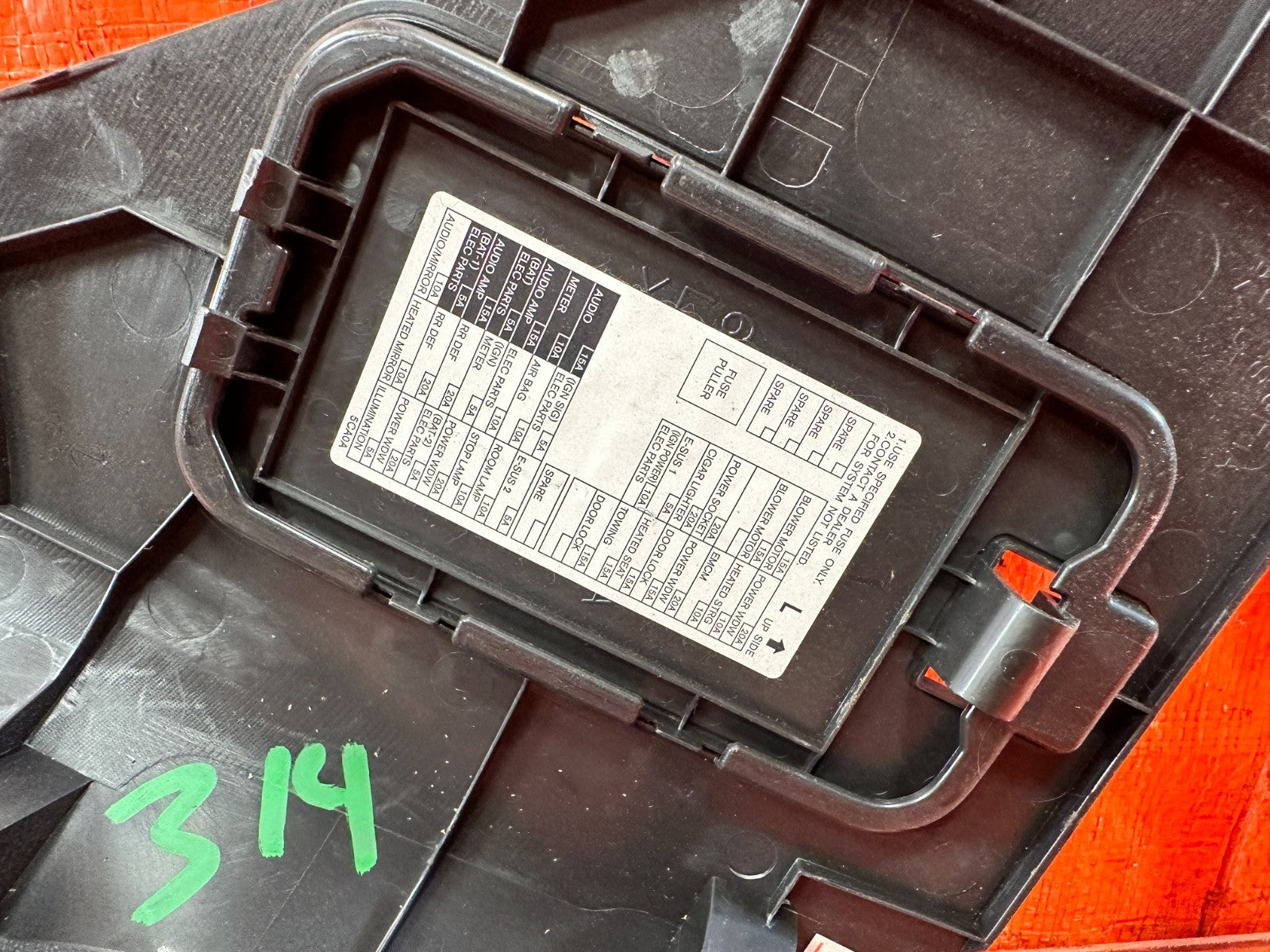 14 20 INFINITI Q50 & 17 20 Q60   KICK PANEL   DRIVER LEFT SIDE   BLACK OEM 3142