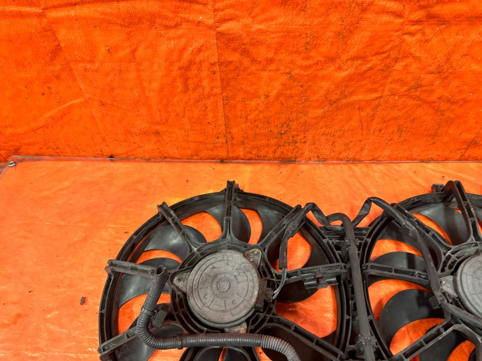 08 15 INFINITI G37 Q60 3.7L RADIATOR COOLING FANS SHROUD WITH MODULE #3299