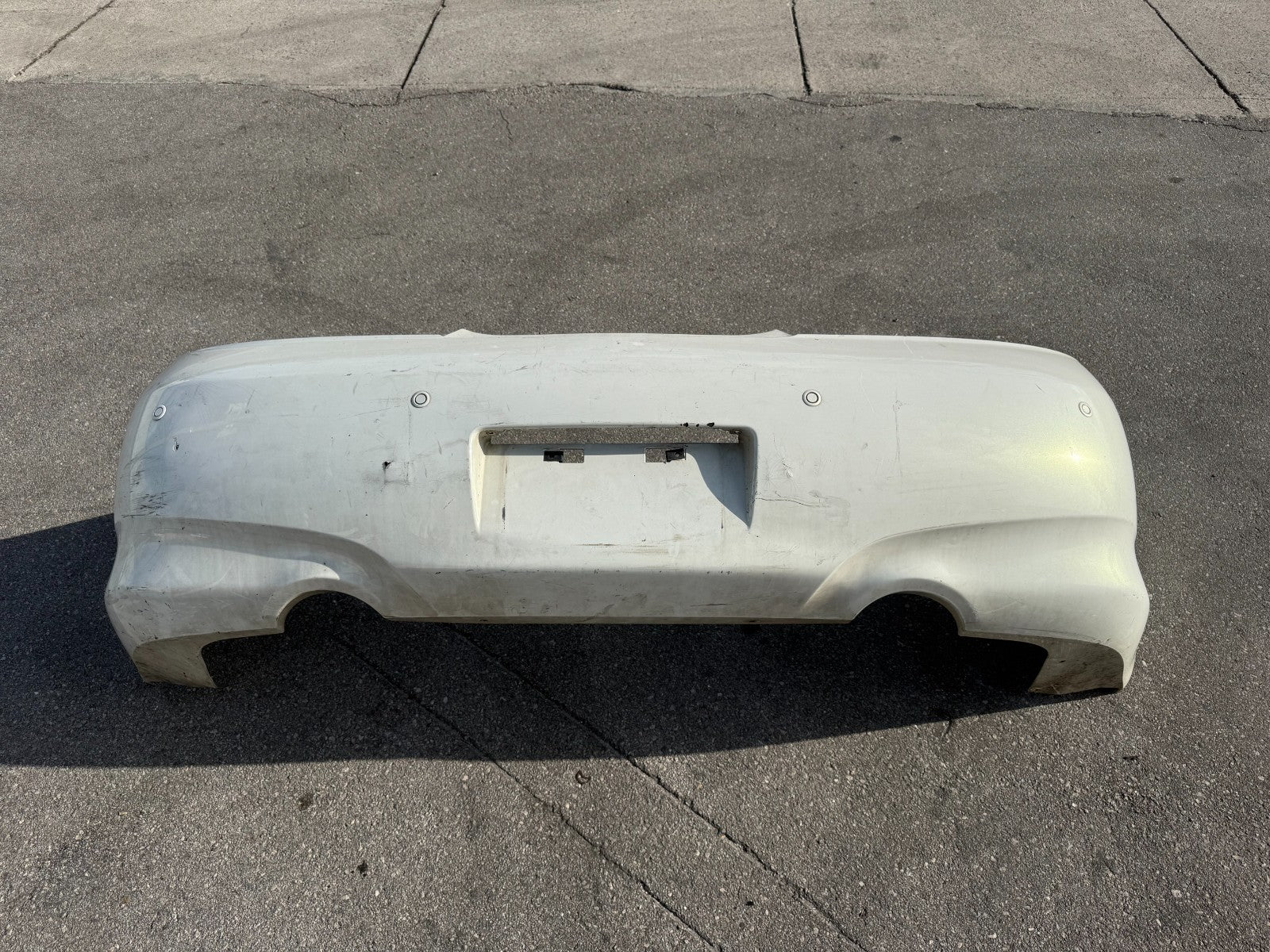 09 15 INFINITI G37 Q60 CONVERTIBLE REAR BUMPER COVER WITH SENSORS OEM #3290