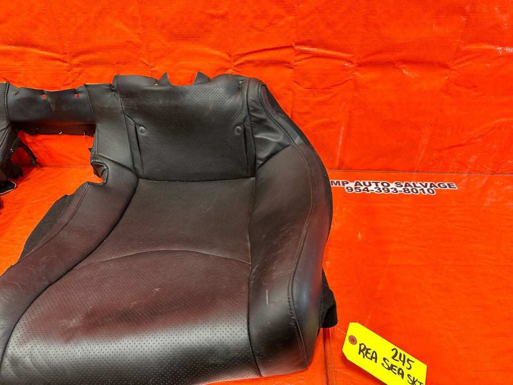 08 09 INFINITI G37 COUPE SPORT REAR LOWER SEAT BLACK LEATHER COVER SKIN OEM 2456