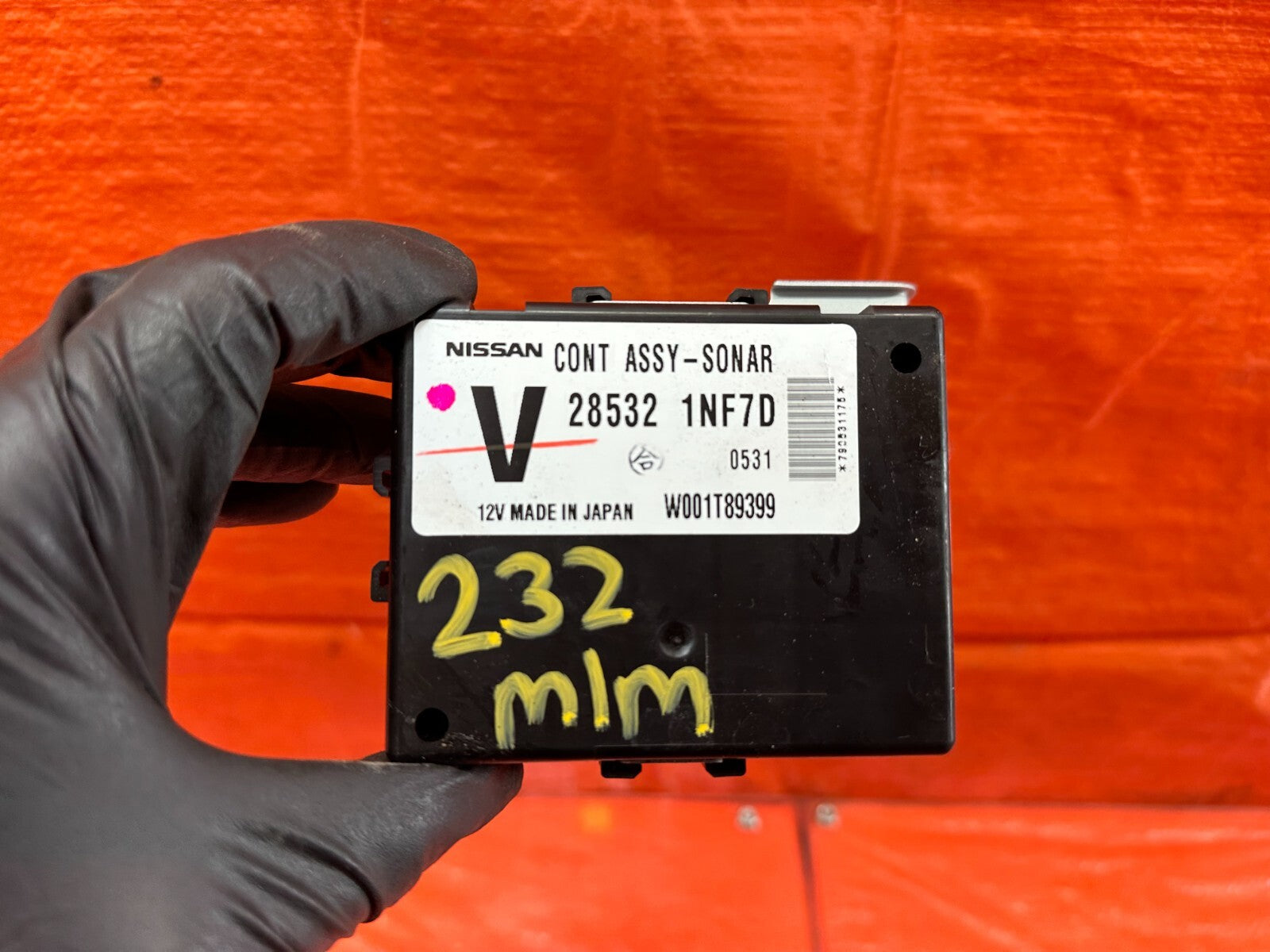 2010 10 INFINITI G37 CONVERTIBLE   SONAR CONTROL MODULE   28532 1NF7D   OEM #2321